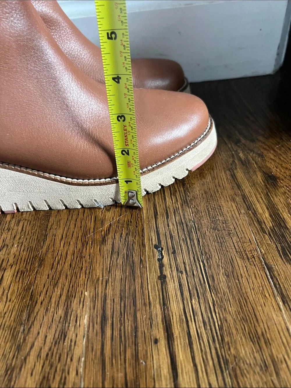 Cole Haan Zerogrand Cityquest Waterproof Brown Leather Wedge Booties